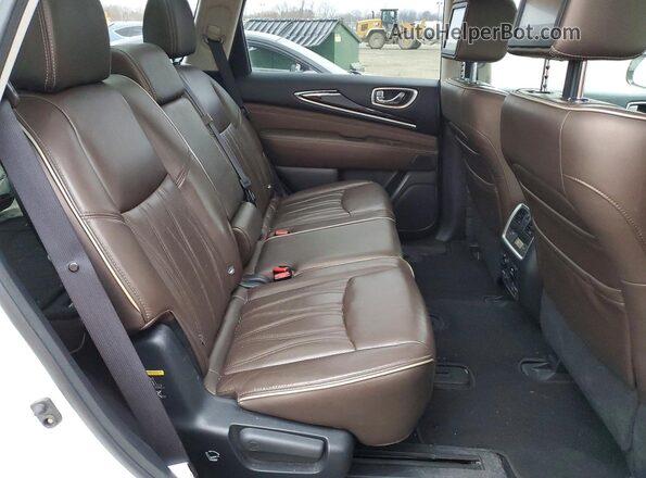 5N1DL0MMXHC543187 2017 INFINITI QX60 White Widok tylnych siedzeń