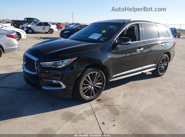 5N1DL0MN9HC508018 2017 INFINITI QX60 Black Առջևի ձախ երեք քառորդ տեսարան