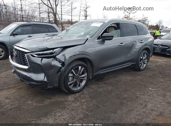 5N1DL1FS4RC351640 2024 INFINITI QX60 Gray წინა მარცხენა ხედი სამი მეოთხედიდან