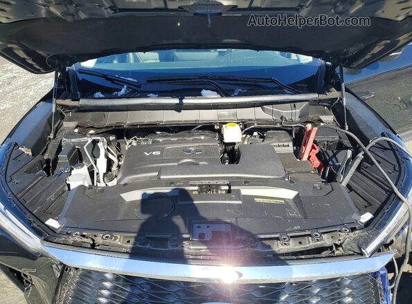 5N1DL1FS6PC356545 2023 INFINITI QX60 Black Vista del compartimento del motor
