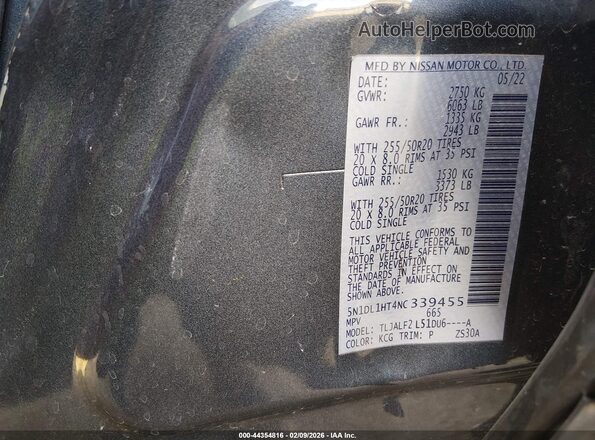 5N1DL1HT4NC339455 2022 INFINITI QX60 Silver Widok komory silnika