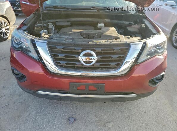 5N1DR2MM7HC651468 2017 NISSAN PATHFINDER Red Engine compartment view