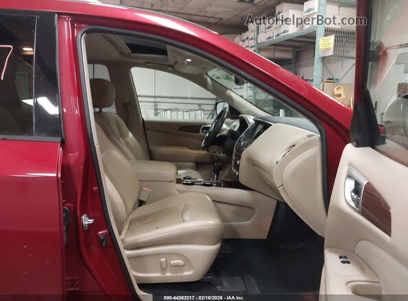5N1DR2MM9HC618388 2017 NISSAN PATHFINDER Red Widok wnętrza z przodu