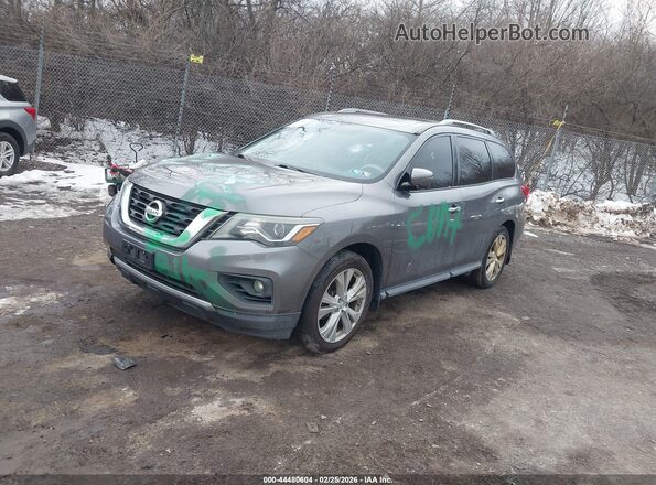 5N1DR2MM9JC612239 2018 NISSAN PATHFINDER Gray Առջևի ձախ երեք քառորդ տեսարան