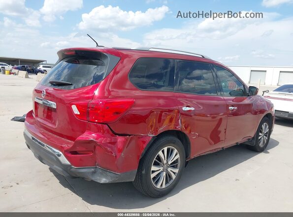 5N1DR2MN5JC617494 2018 NISSAN PATHFINDER Burgundy Trasero derecho