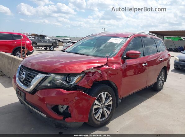 5N1DR2MN5JC617494 2018 NISSAN PATHFINDER Burgundy Vista tres cuartos delantera izquierda