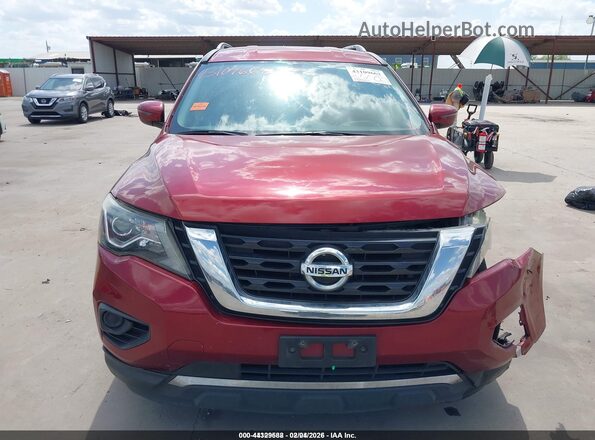 5N1DR2MN5JC617494 2018 NISSAN PATHFINDER Burgundy Vista del cuadro de instrumentos