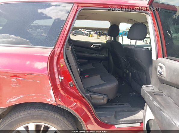 5N1DR2MN5JC617494 2018 NISSAN PATHFINDER Burgundy Vista de la etiqueta del VIN