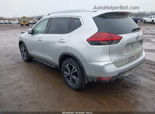 5N1ET2MV0JC801196 2018 NISSAN ROGUE HYBRID Silver Trasero izquierdo