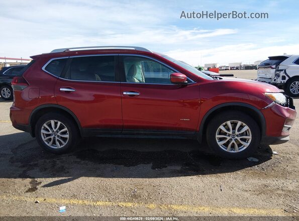 5N1ET2MV7JC844871 2018 NISSAN ROGUE HYBRID Red Սալոնի հետևի տեսք
