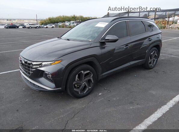 5NMJC3AE3NH060255 2022 HYUNDAI TUCSON Gray წინა მარცხენა ხედი სამი მეოთხედიდან