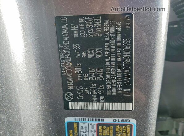 5NMMADTB6RH006935 2024 GENESIS GV70 Gray 