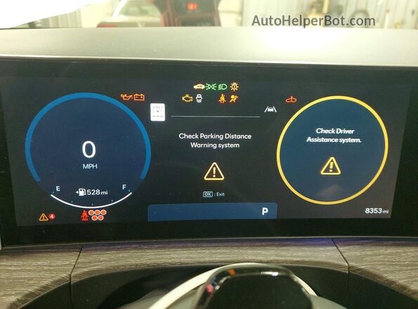 5NMP3DG19SH067467 2025 HYUNDAI SANTA White ხელსაწყოთა პანელის ხედი