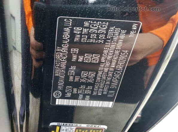 5NMP54GL6RH029054 2024 HYUNDAI SANTA FE CALLIGRAPHY Черный Панорамный вид салона 360°
