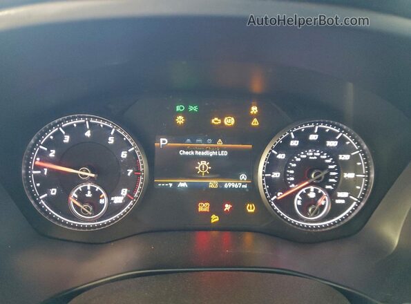 5NMS1DAJ0NH444975 2022 HYUNDAI SANTA Красный Вид щитка приборов