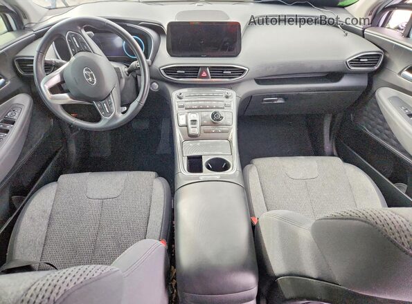 5NMS2DA15PH019123 2023 HYUNDAI SANTA FE HYBRID BLUE White Dashboard view
