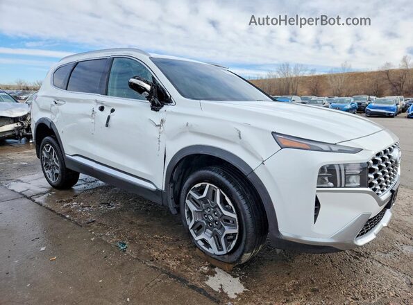 5NMS2DA15PH019123 2023 HYUNDAI SANTA FE HYBRID BLUE White Front right