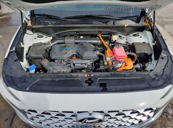 5NMS2DA15PH019123 2023 HYUNDAI SANTA FE HYBRID BLUE White Engine compartment view