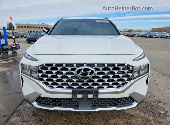 5NMS2DA15PH019123 2023 HYUNDAI SANTA FE HYBRID BLUE White Front view