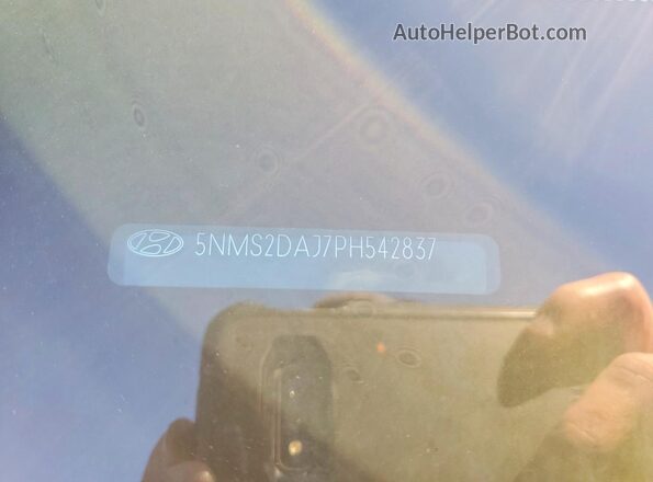 5NMS2DAJ7PH542837 2023 HYUNDAI SANTA Blue ძრავის განყოფილების ხედი