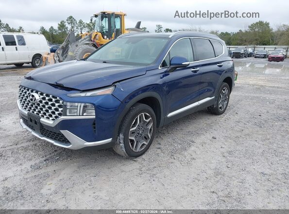 5NMS3DA15PH000097 2023 HYUNDAI SANTA FE HYBRID Blue Առջևի ձախ երեք քառորդ տեսարան