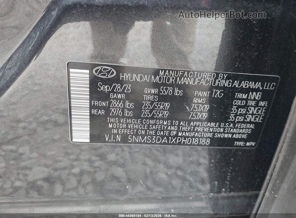 5NMS3DA1XPH018188 2023 HYUNDAI SANTA FE HYBRID Серый Вид подкапотного пространства
