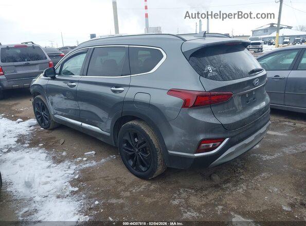 5NMS5CAA1KH076302 2019 HYUNDAI SANTA FE Gray Задня ліва чверть