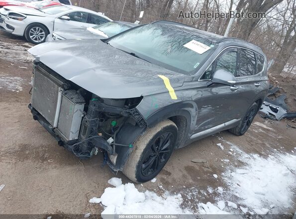 5NMS5CAA1KH076302 2019 HYUNDAI SANTA FE Gray Передня ліва чверть