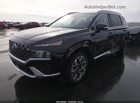 5NMS5DAL8PH613455 2023 HYUNDAI SANTA FE CALLIGRAPHY Black წინა მარცხენა ხედი სამი მეოთხედიდან