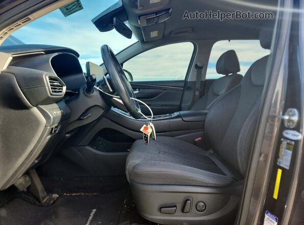 5NMS64AJ8MH366090 2021 HYUNDAI SANTA Black Widok wnętrza z przodu
