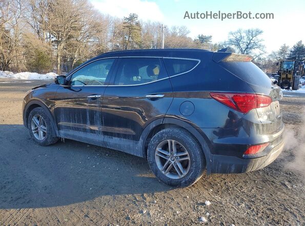 5NMZUDLB2JH070830 2018 HYUNDAI SANTA Черный Задняя левая четверть