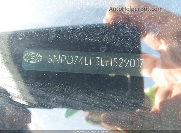 5NPD74LF3LH529017 2020 HYUNDAI ELANTRA White ძრავის განყოფილების ხედი
