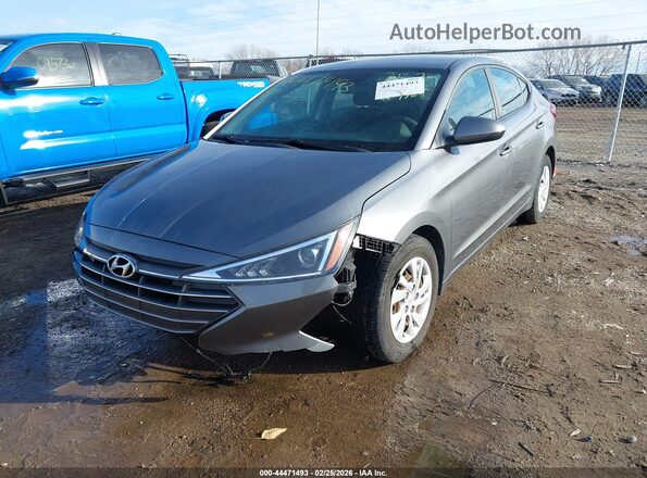 5NPD74LF4KH424968 2019 HYUNDAI ELANTRA Серый Передняя левая четверть
