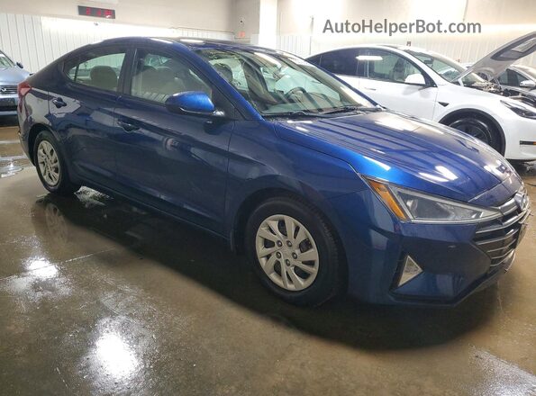 5NPD74LF6KH491037 2019 HYUNDAI ELANTRA Blue Przód prawy