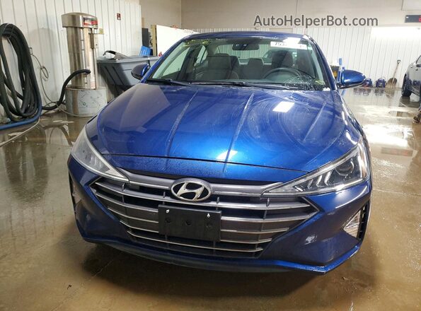 5NPD74LF6KH491037 2019 HYUNDAI ELANTRA Blue Widok z przodu