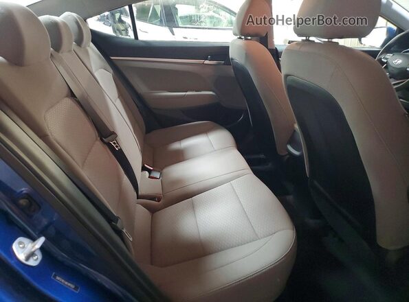 5NPD74LF6KH491037 2019 HYUNDAI ELANTRA Blue Widok tylnych siedzeń