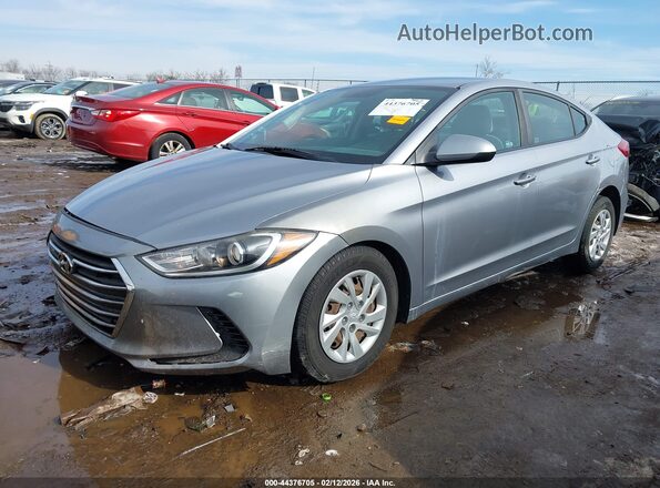 5NPD74LFXHH104353 2017 HYUNDAI ELANTRA Silver წინა მარცხენა ხედი სამი მეოთხედიდან