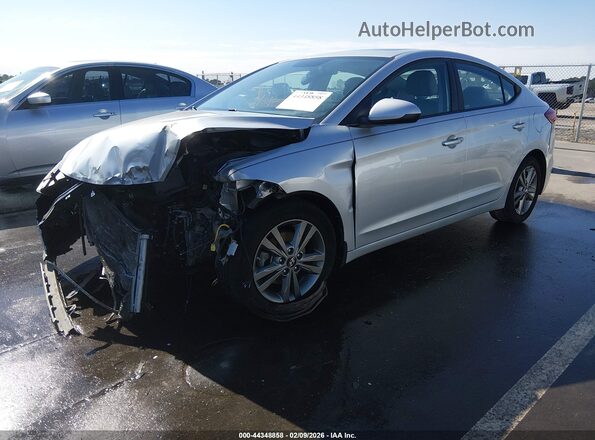 5NPD84LF1JH272353 2018 HYUNDAI ELANTRA Silver წინა მარცხენა ხედი სამი მეოთხედიდან