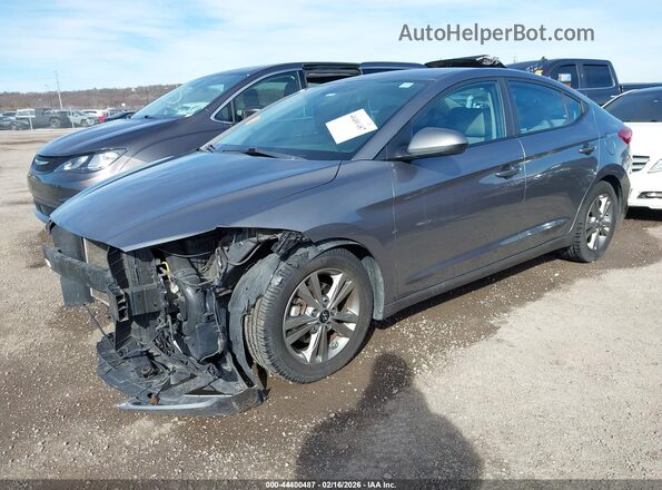 5NPD84LF1JH307246 2018 HYUNDAI ELANTRA Gray Front left