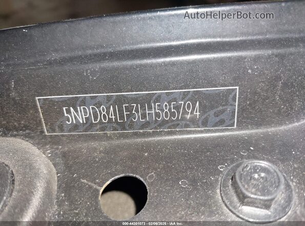 5NPD84LF3LH585794 2020 HYUNDAI ELANTRA Черный 