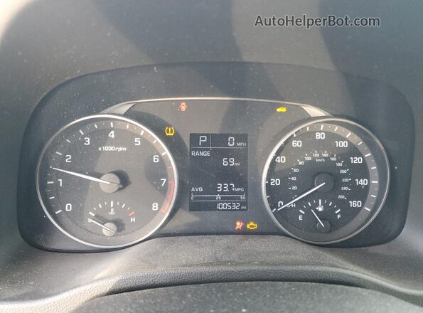 5NPD84LF4HH169096 2017 HYUNDAI ELANTRA Синий Вид щитка приборов