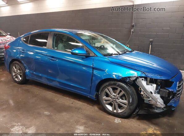 5NPD84LF6JH224458 2018 HYUNDAI ELANTRA Blue Widok z przodu