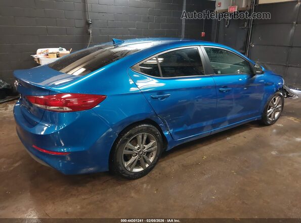 5NPD84LF6JH224458 2018 HYUNDAI ELANTRA Blue Tył prawy