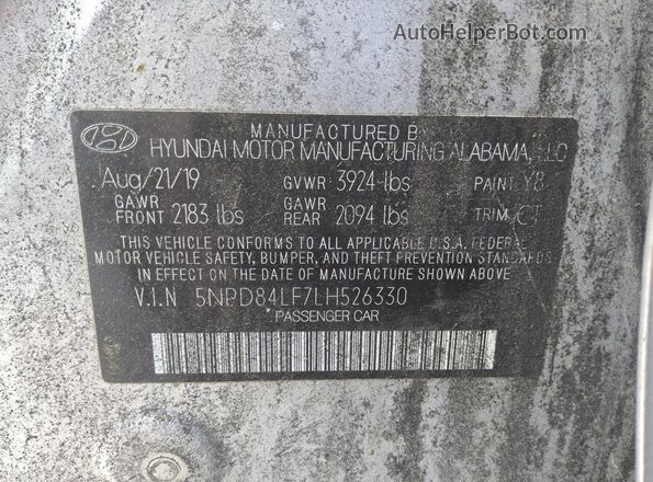 5NPD84LF7LH526330 2020 HYUNDAI ELANTRA Silver Widok komory silnika