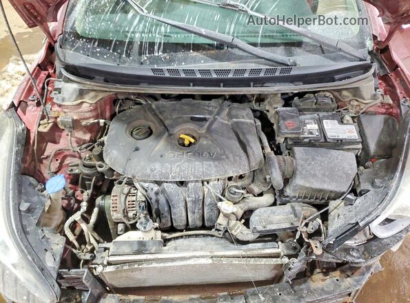 5NPDH4AE7GH655300 2016 HYUNDAI ELANTRA Red უკანა სალონის ხედი