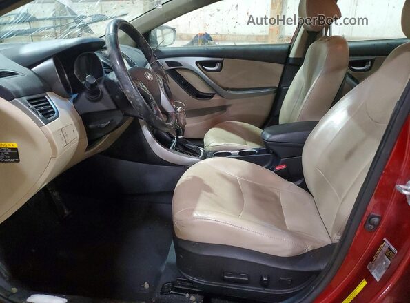 5NPDH4AE7GH655300 2016 HYUNDAI ELANTRA Red წინა სალონის ხედი