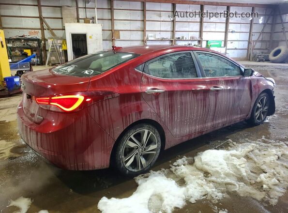 5NPDH4AE7GH655300 2016 HYUNDAI ELANTRA Red უკანა მარჯვენა