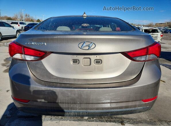 5NPDH4AE7GH714393 2016 HYUNDAI ELANTRA Золотой Вид сзади