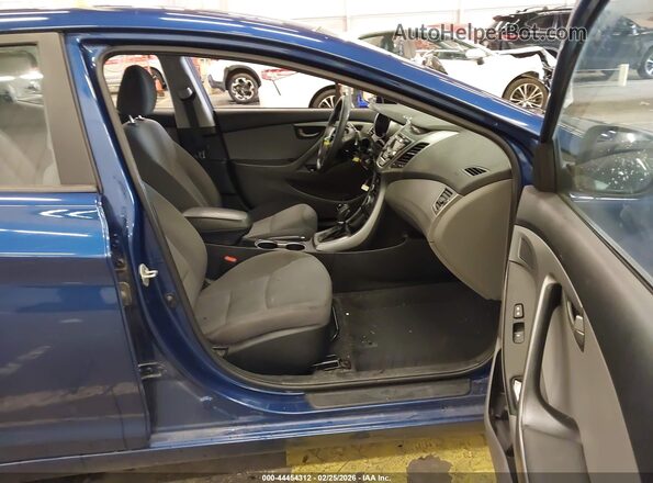 5NPDH4AE8GH758287 2016 HYUNDAI ELANTRA Blue Front interior view