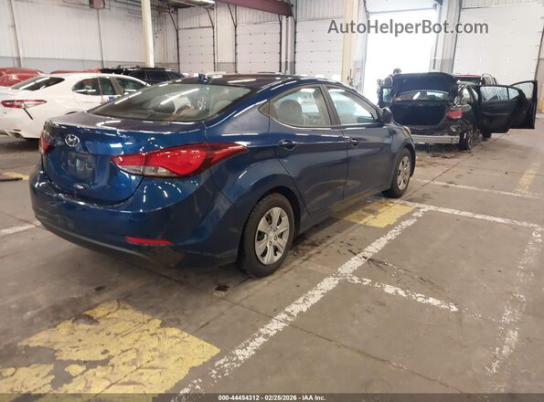 5NPDH4AE8GH758287 2016 HYUNDAI ELANTRA Blue Rear right